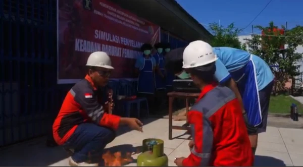 Simulasi Penyelamatan Kebakaran di Dapur, Rutan Pangkalan Brandan Tingkatkan Kesiapsiagaan - Digital Media Public